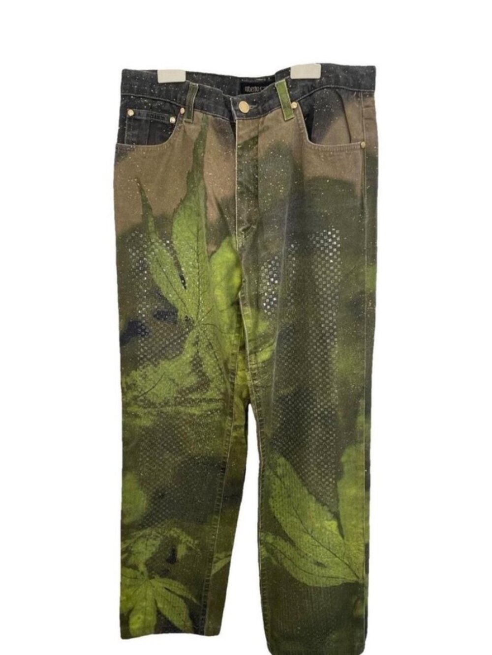 Rare Vintage Roberto Cavalli Leaf Jeans from early 2000s